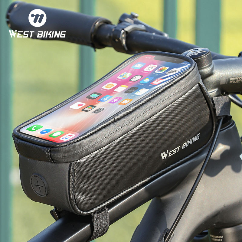 Youtube Phone Accessories - WEST BIKING Bicycle Frame Bag Touch