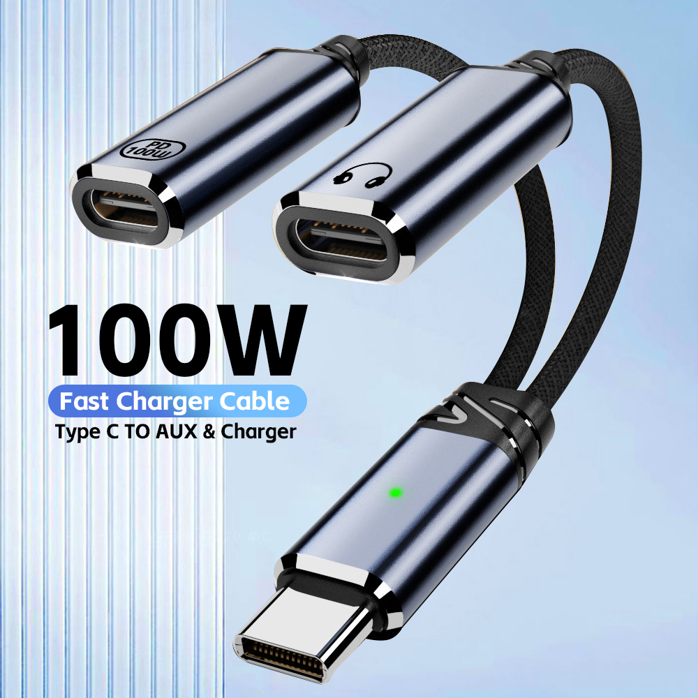 USB C Splitter 2 in 1 Headphon - Earphone Splitter Jack 评论和价格