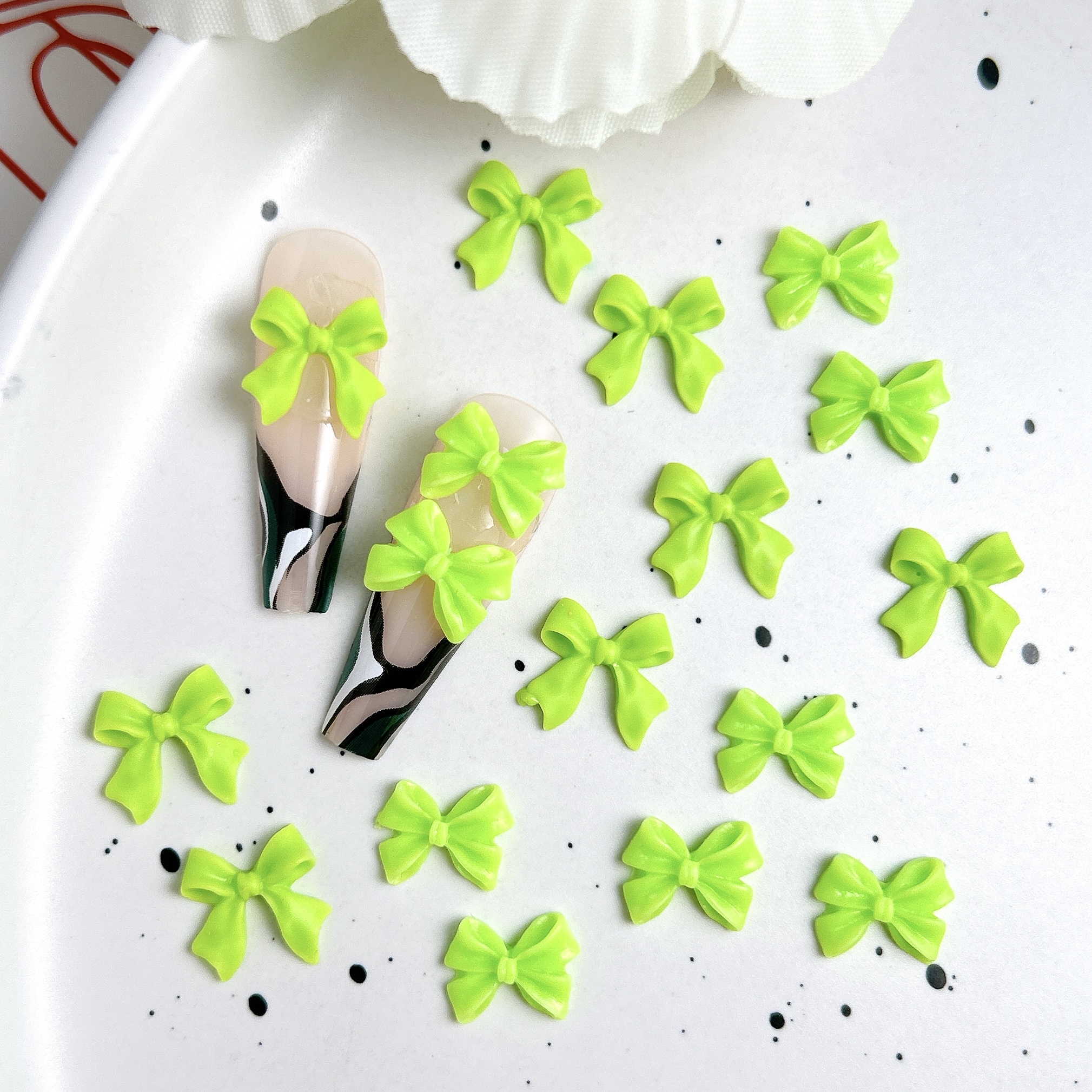 50PCS Fresh Green Ribbon Bow N - Phone Accessories Clipart 评论和价格