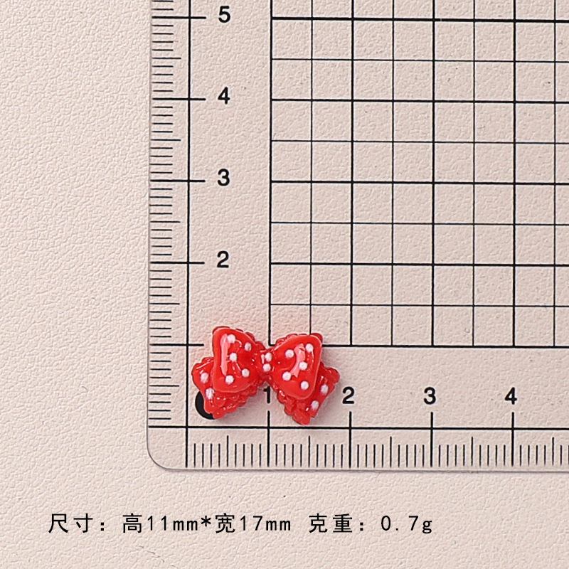 10pcs Kawaii Pink Dot Bow DIY  - Phone Accessories Clipart 评论和价格