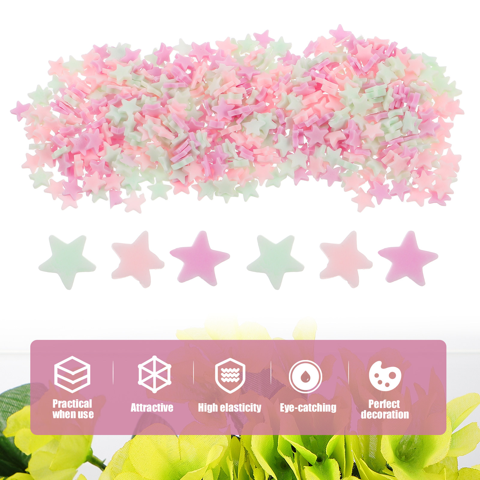 10Pcs Five-Pointed Clay Slices - Phone Accessories Clipart 评论和价格