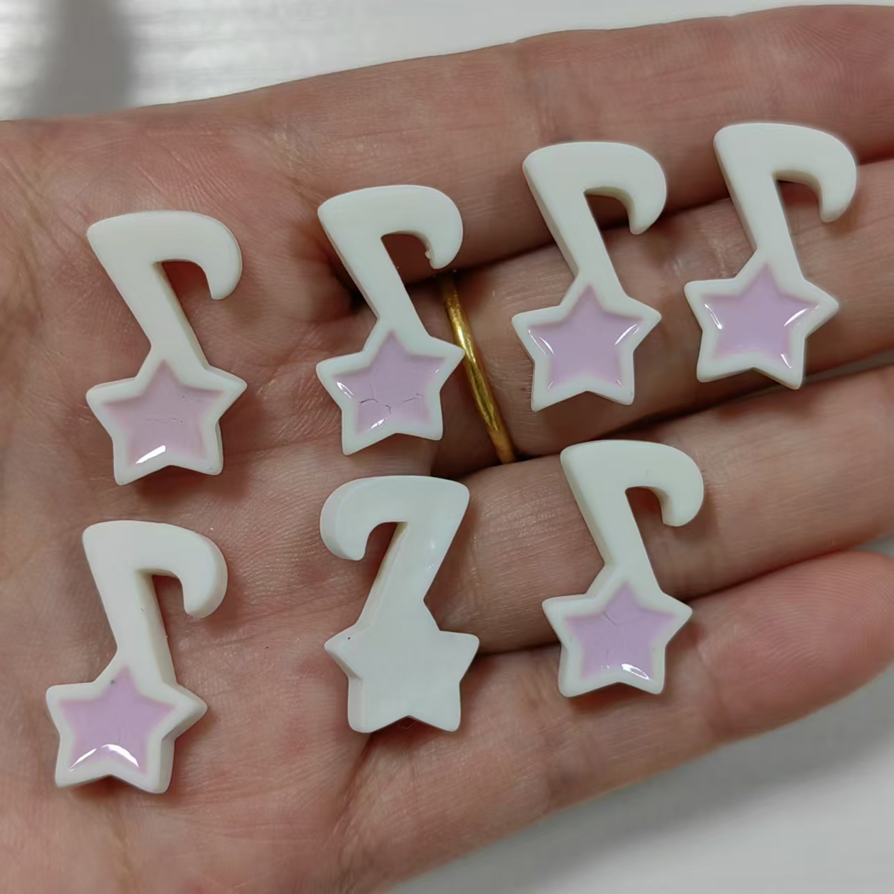 10Pcs Resin Star Music Eight N - Phone Accessories Clipart 评论和价格