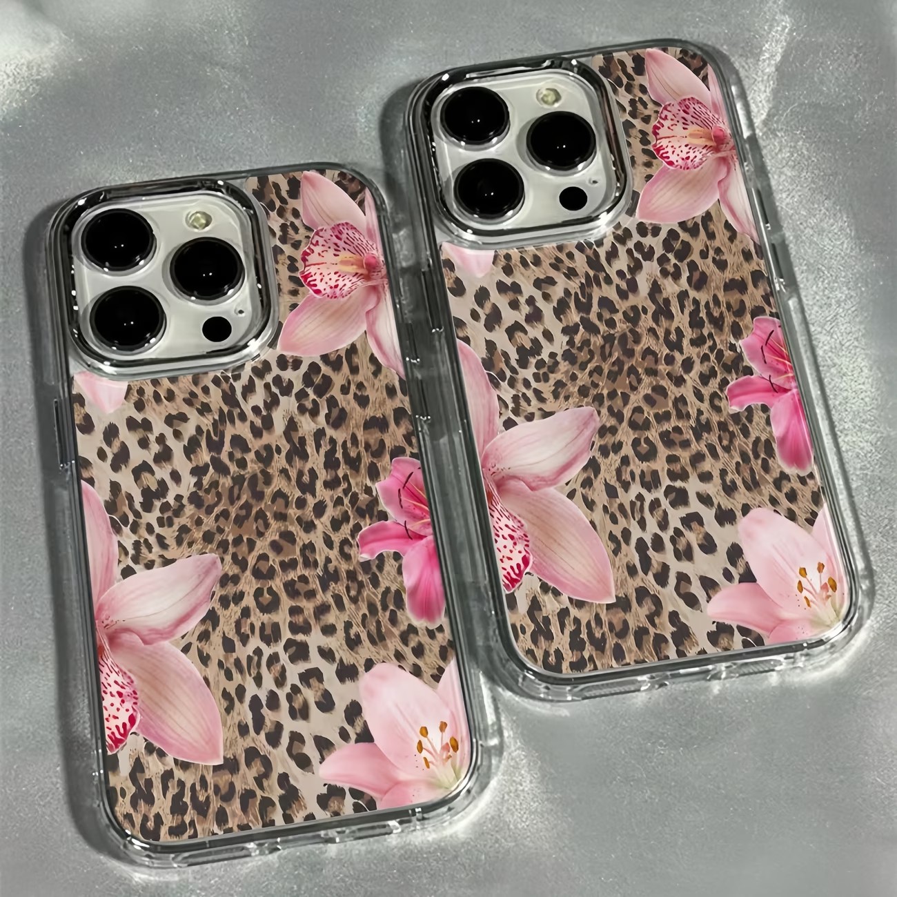 Leopard Print Lily Flower Tran - X Phone Accessories 评论和价格