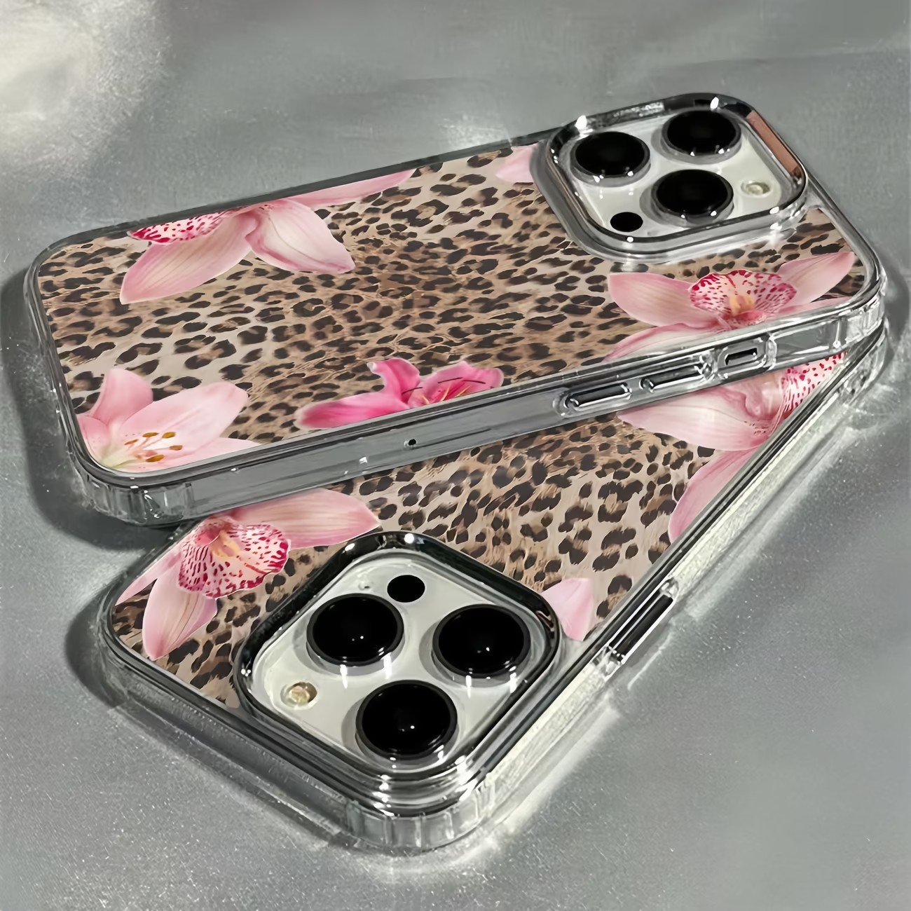 Leopard Print Lily Flower Tran - X Phone Accessories 评论和价格