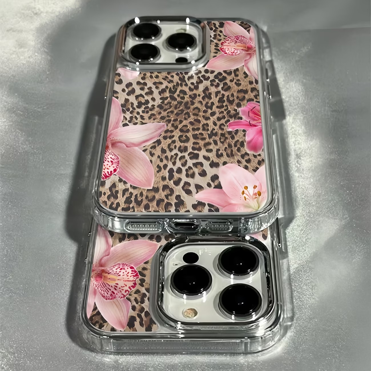 Leopard Print Lily Flower Tran - X Phone Accessories 评论和价格