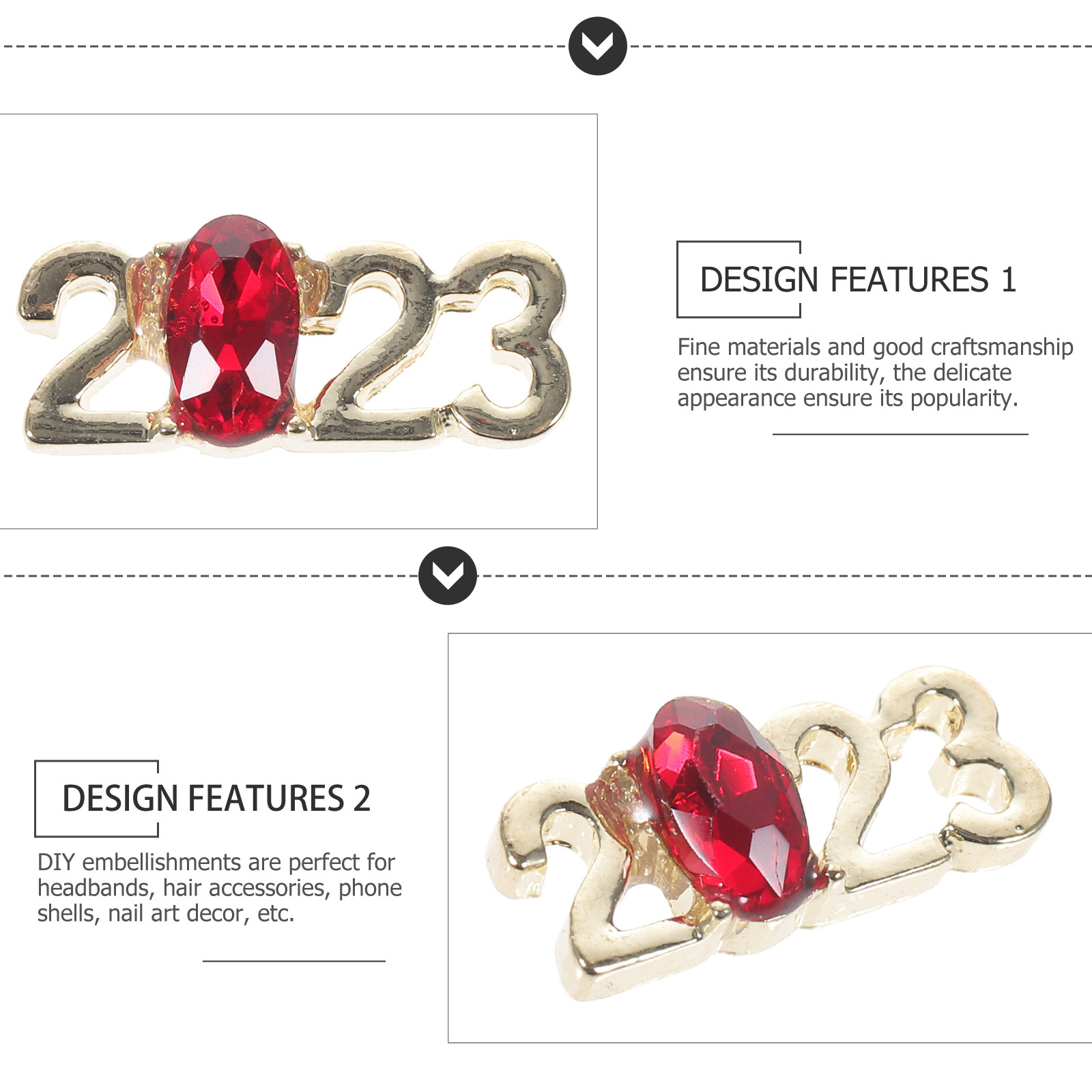 30Pcs Delicate Alloy 2023 DIY  - Phone Accessories Clipart 评论和价格