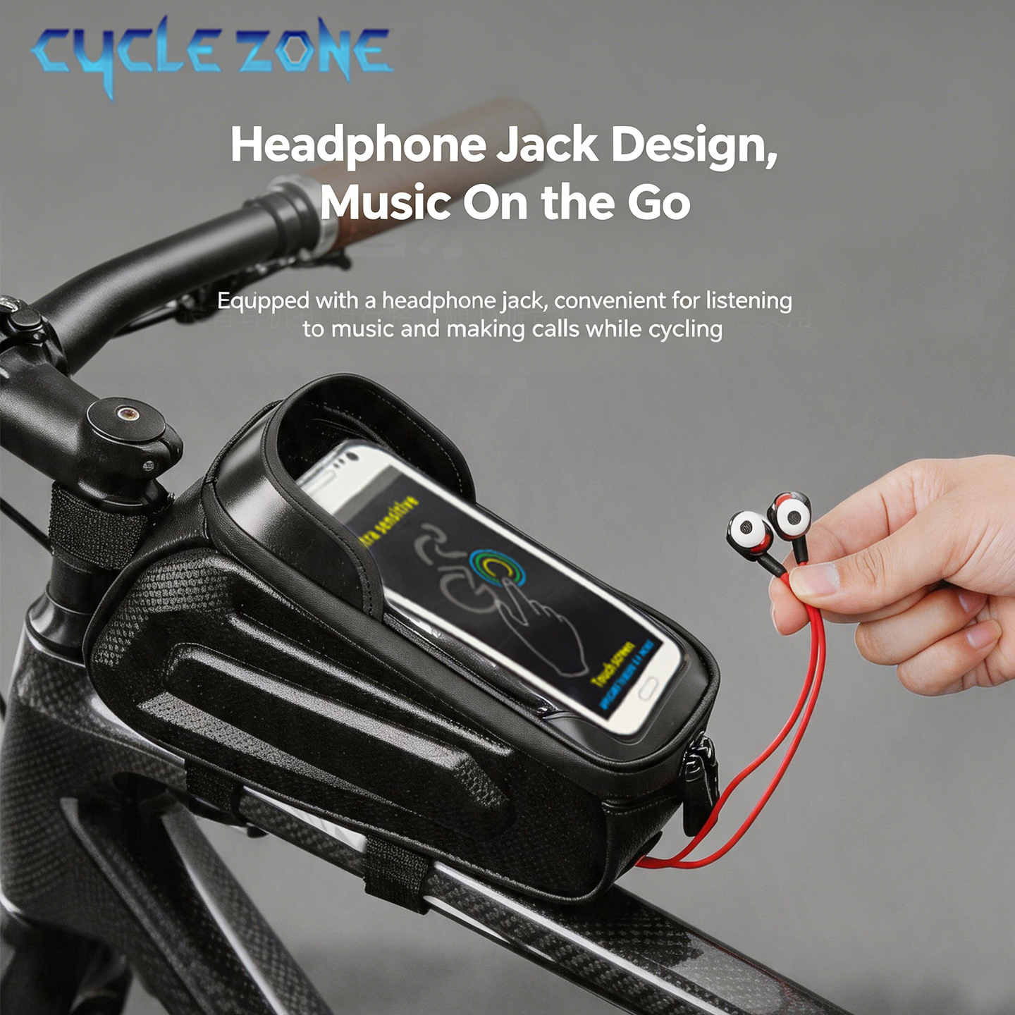 Bike Top Tube Bag Bicycle Fram - Youtube Phone Accessories 评论和价格