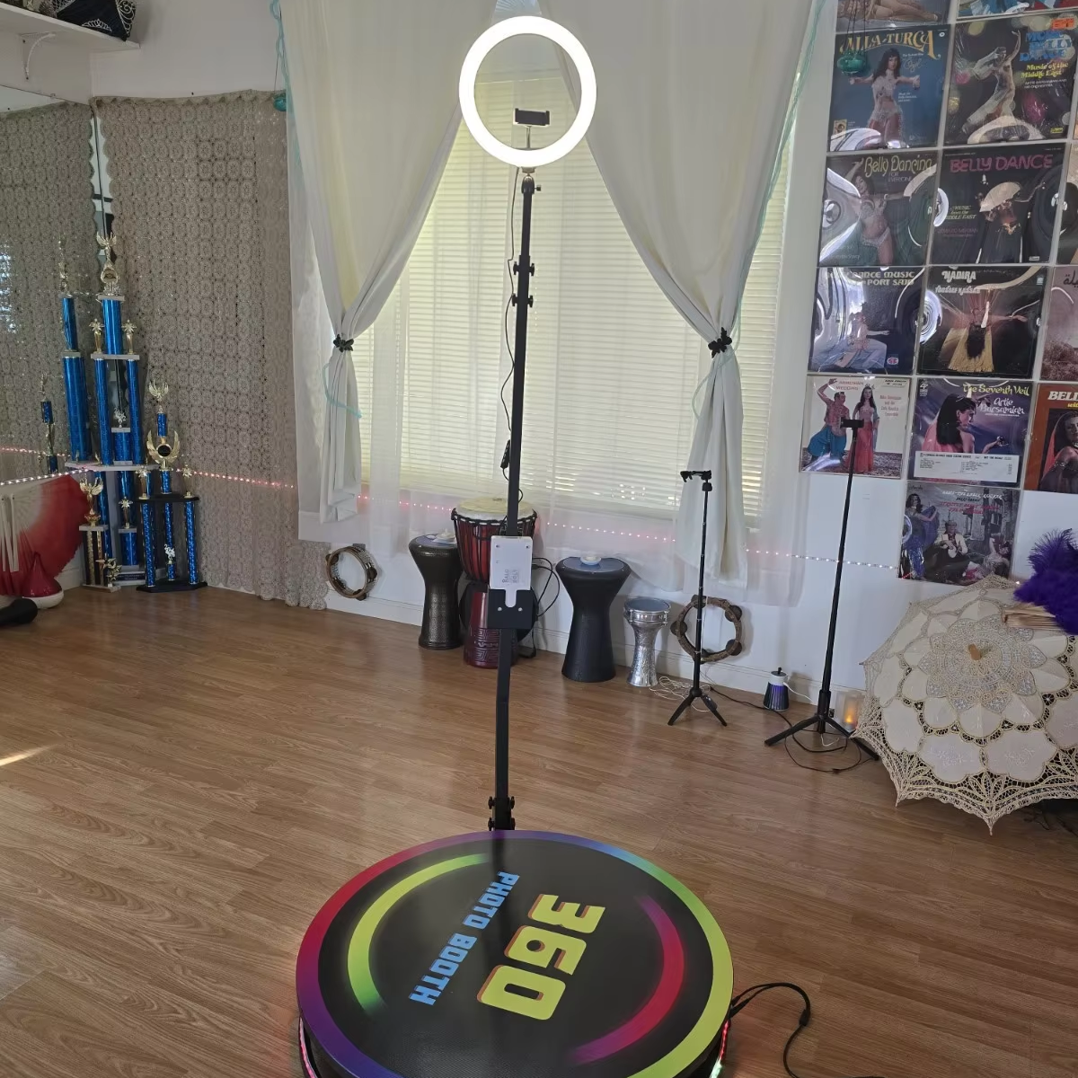 80cm 360° Selfie Photo Booth w - Led Strip Selfie 评论和价格