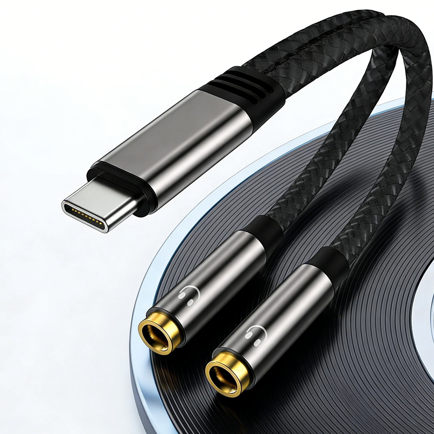 USB C To Dual 3.5mm Female Hea - Earphone Splitter Jack 评论和价格