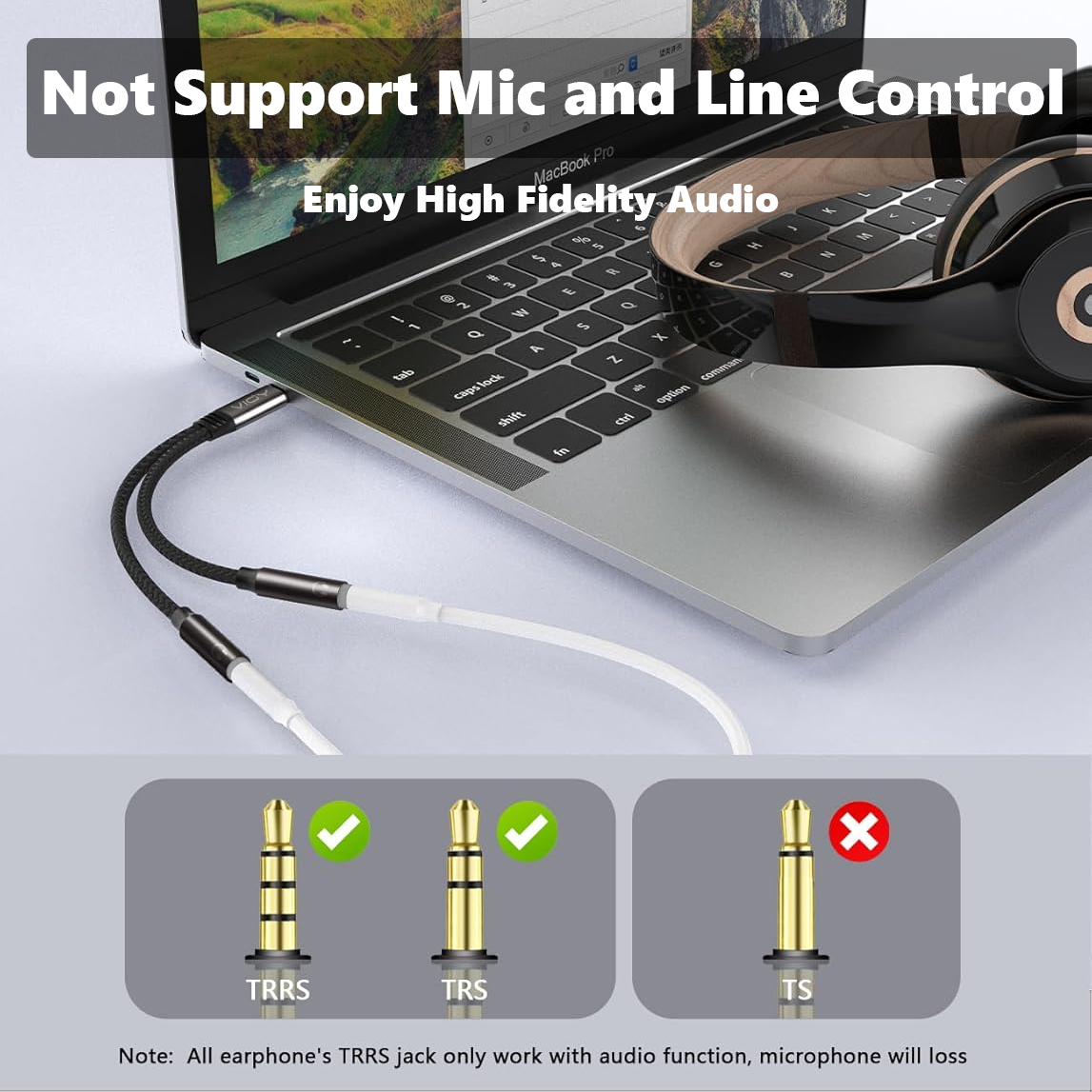 USB C To Dual 3.5mm Female Hea - Earphone Splitter Jack 评论和价格