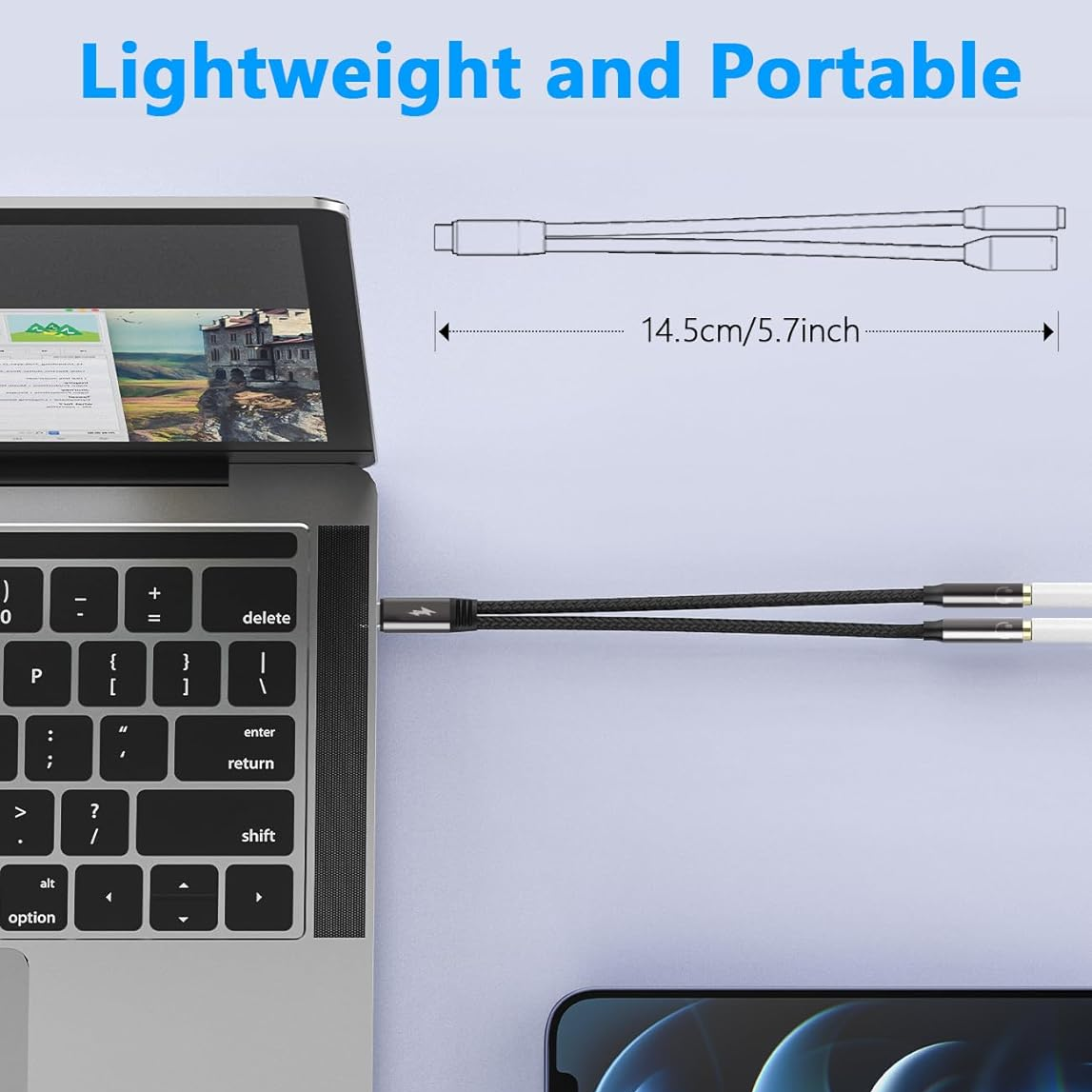 USB C To Dual 3.5mm Female Hea - Earphone Splitter Jack 评论和价格