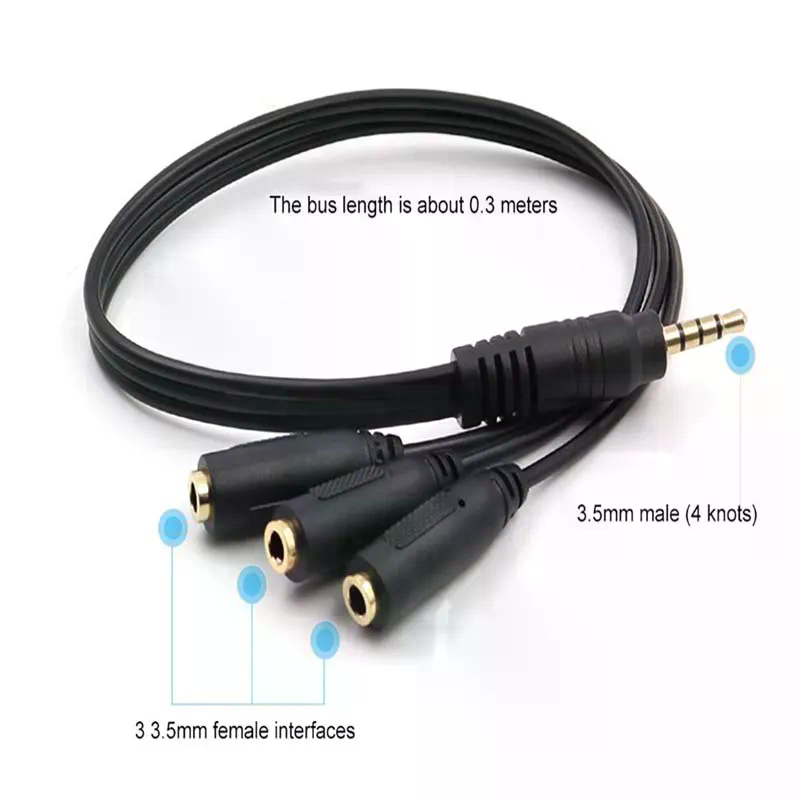 3.5mm 3 3.5mm 1 3 Adapter Way  - Earphone Splitter Jack 评论和价格