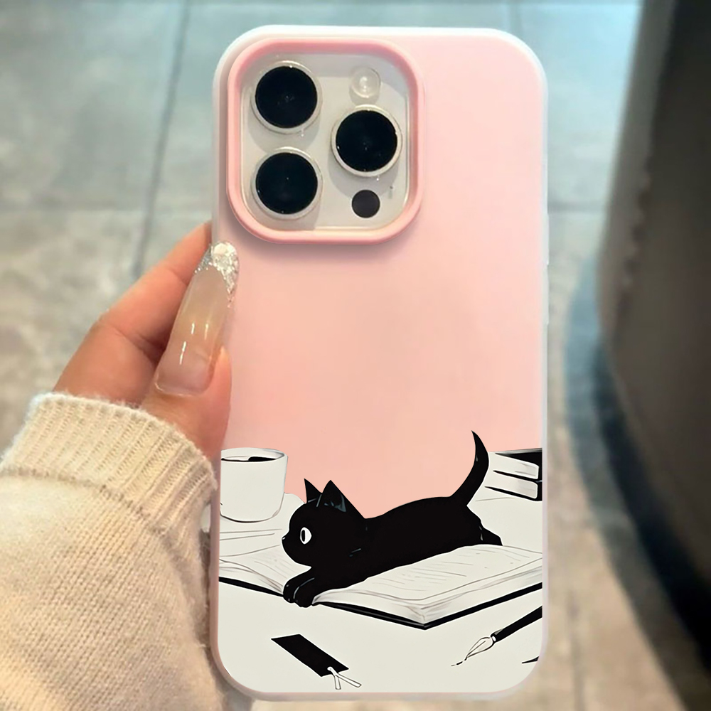 INS Cute Kitty Read Book Phone - X Phone Accessories 评论和价格