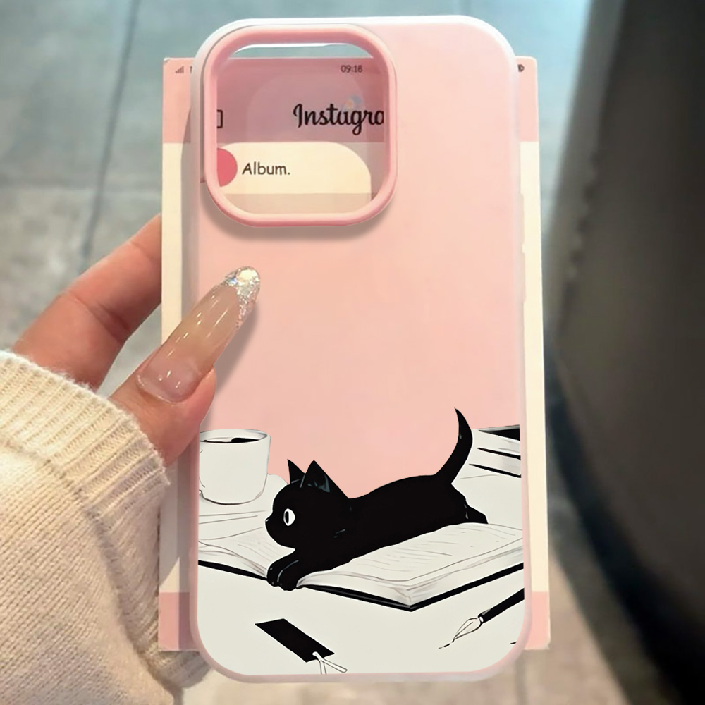 INS Cute Kitty Read Book Phone - X Phone Accessories 评论和价格