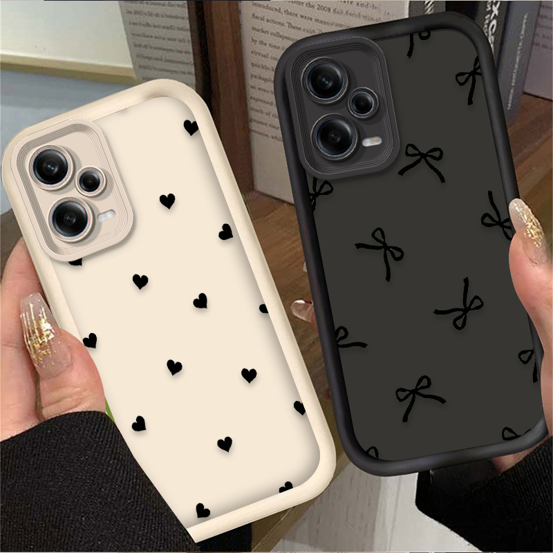 Black Love Heart Bowknot Phone - X Phone Accessories 评论和价格