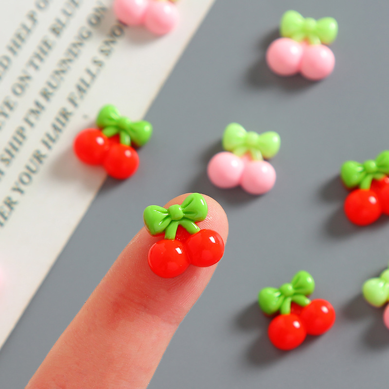 20Pcs Cartoon Red Pink Cherry  - Phone Accessories Clipart 评论和价格