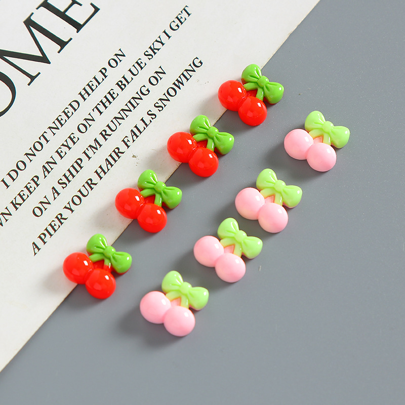 20Pcs Cartoon Red Pink Cherry  - Phone Accessories Clipart 评论和价格