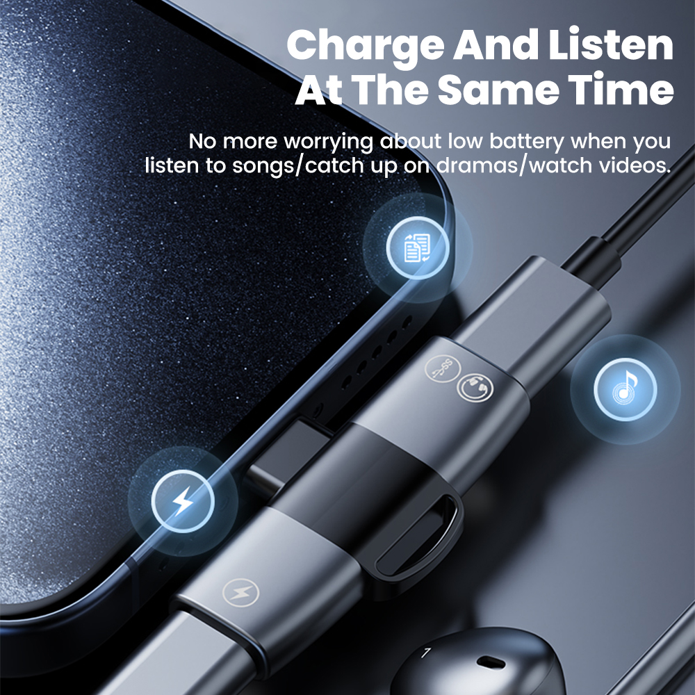 2 in 1 Type C Audio Adapter US - Earphone Splitter Jack 评论和价格