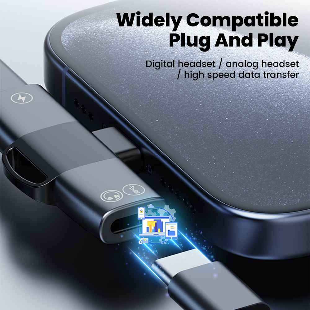 2 in 1 Type C Audio Adapter US - Earphone Splitter Jack 评论和价格